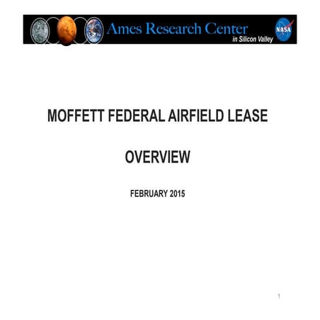 NASA Update on Planetary Ventures Lease of Moffett Field