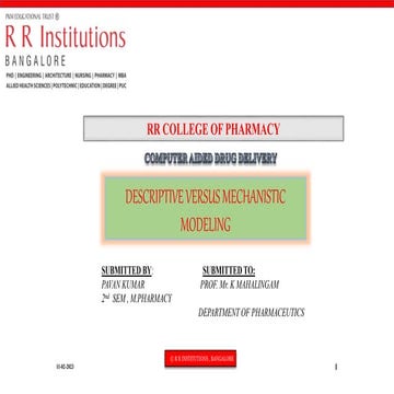 DESCRIPTIVE VERSUS MECHANISTIC MODELING ppt..pptx