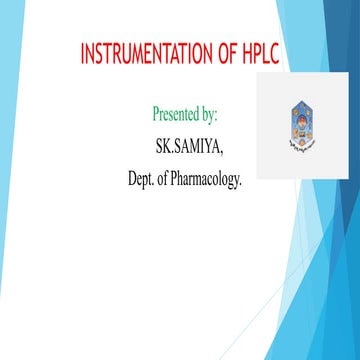 instrumentation of HPLC