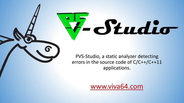 PVS-Studio, a static analyzer detecting errors in the source code of C/C++/C+...