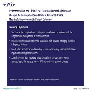 Hypercortisolism and Difficult-to-Treat Cardiometabolic Disease: Therapeutic Developments and Clinical Advances Driving Meaningful Improvement in Patient Outcomes
