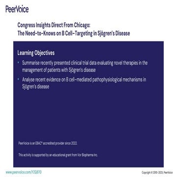 Congress Insights Direct From Chicago: The Need-to-Knows on B Cell–Targeting in Sjögren’s Disease