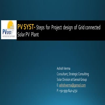  Steps to simulate grid connected solar pv project through PVSyst Software
