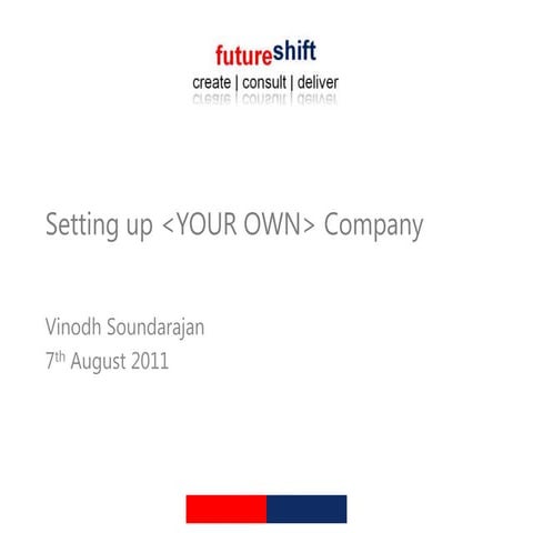 Setting up a Pvt. Ltd Company