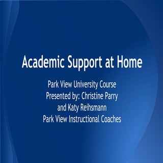 PVU - Academic Support at Home
