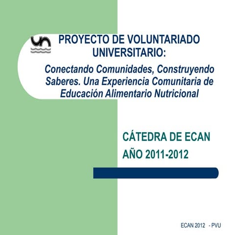 PVU Conectando Comunidades Presentacion 2012