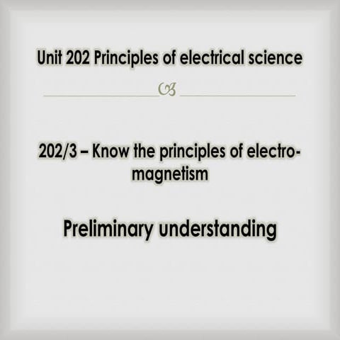 1. preliminary understanding of magnetism