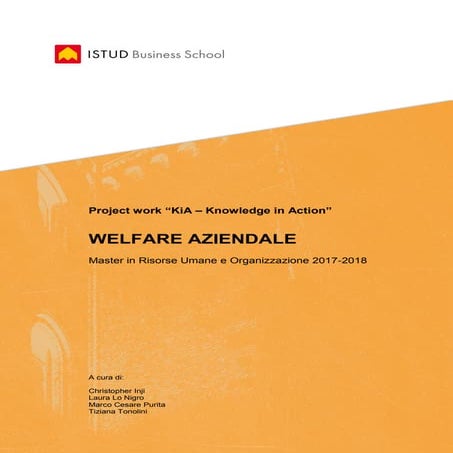 Welfare aziendale - Project Work Master in Risorse Umane