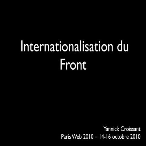 Internationalisation du Front