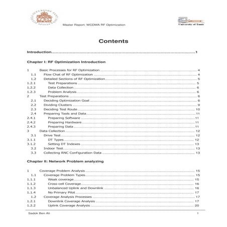UMTS Drive Test Analysis and Examples