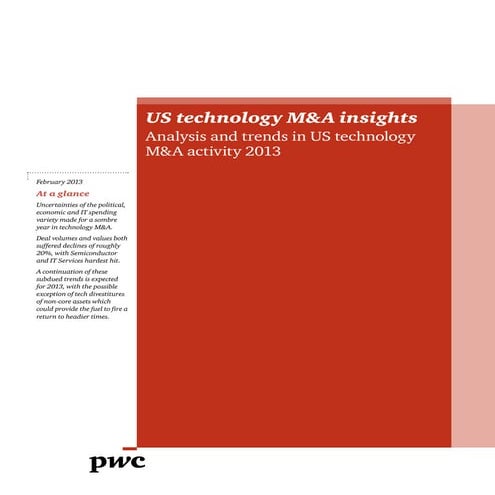 United States Tech M&A insights -2013