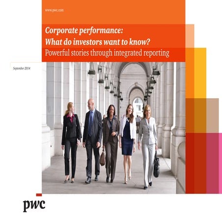 Etude PwC sur le reporting intégré (sept. 2014)