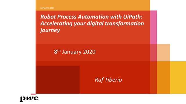 Pwc   rpa with ui path - raf tiberio
