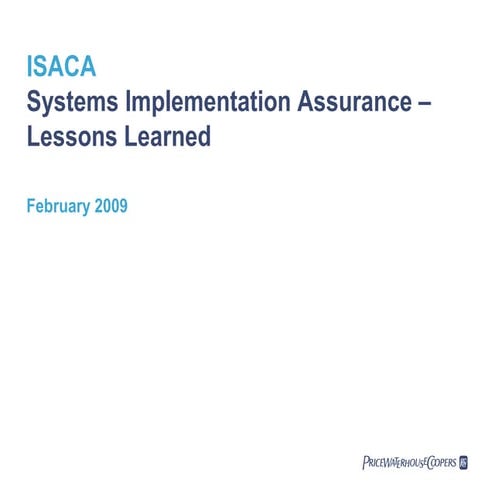 Pwc systems-implementation-lessons-learned