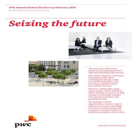 PwC 2016 CEO Survey Insurance report 