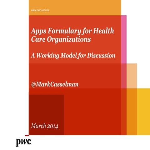 PwC - Apps Formulary for Health Care Organizations