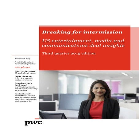 PwC Entertainment, media and communications deal insightsQ3 2015