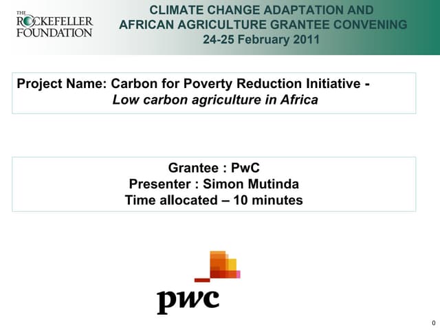 PWC presentation - Simon Mutinda