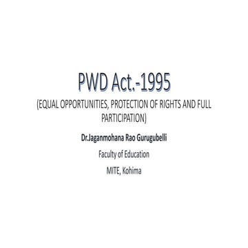 Pwd act 1995