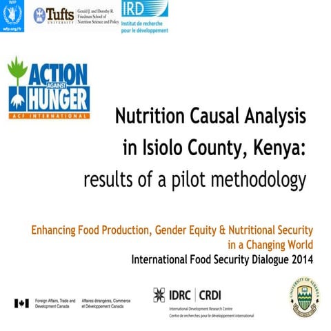 Nutrition and Health: Nutrition Causal Analysis in Isiolo County Kenya: resul...