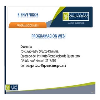 Programación Web I - ISC - UCQ - Pr...