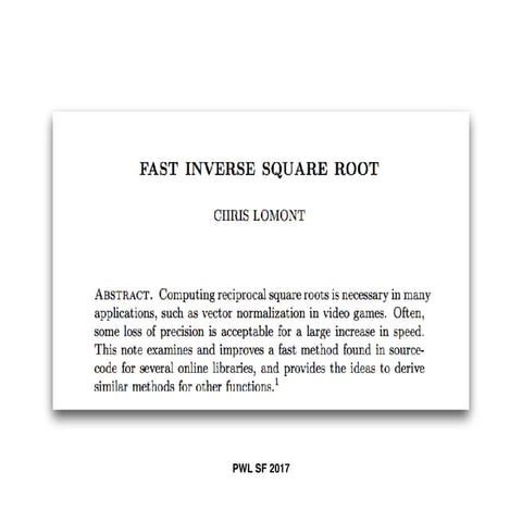Łukasz Jagiełło - Fast Inverse Square Root - Papers We Love SF 2017