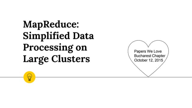 "MapReduce: Simplified Data Processing on Large Clusters" Paper Presentation ...