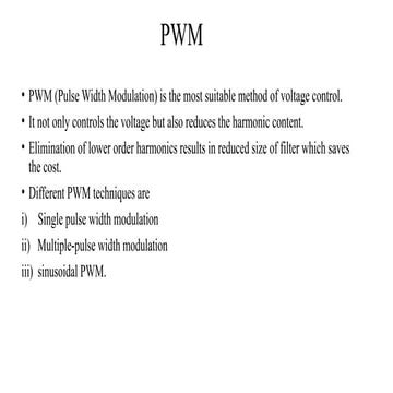 Different methods of pwm for inverter control | PPTX