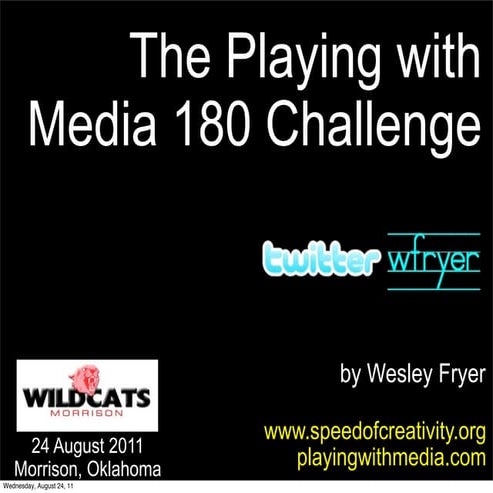 The Playing with Media 180 Challenge