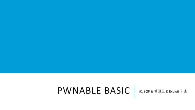 Pwnable study basic_1