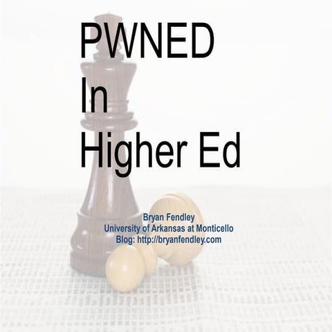 Pwned in high ed