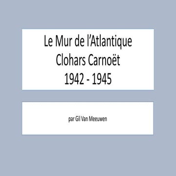 Atlantikwall à Clohars Carnoët