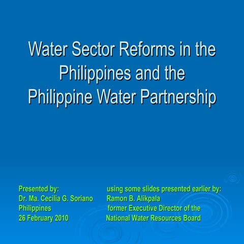 PWP & Water Sector Reforms
