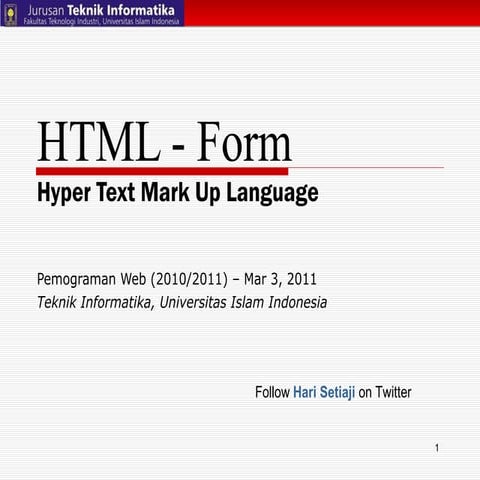 HTML - Form | PPT