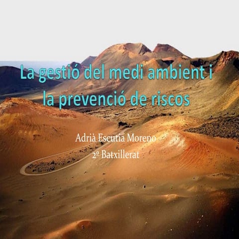 La gestió del medi ambient i la prevenció de riscos