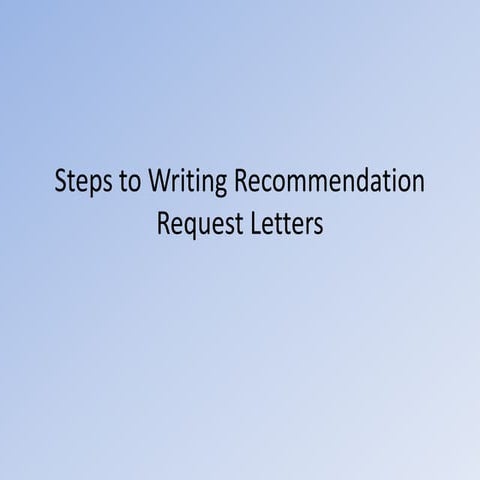 Letter of Recommendation Examples and Writing Tips | PPTX
