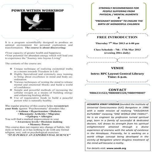 Pwp pamphlet 2013 vijaynagar