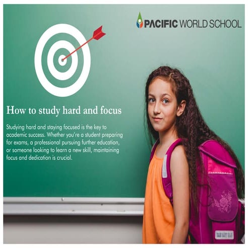 How to study hard and focus