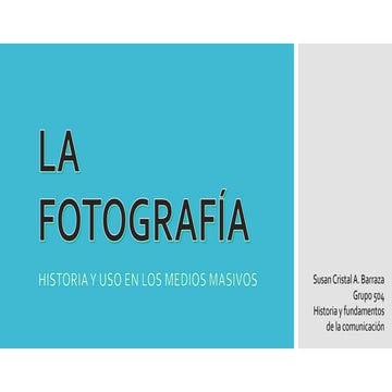 La fotografía