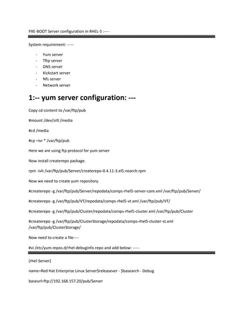 Pxe boot configuration in rhel5