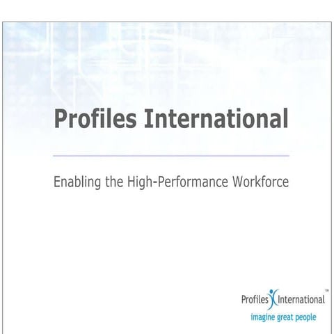 Profile XT-Sales Employee Assessment