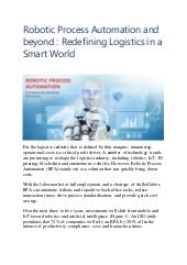 rpa in logistics industry