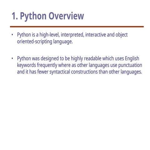 Introduction to Python programming language
