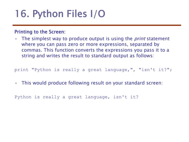 Python file handlings | PPT