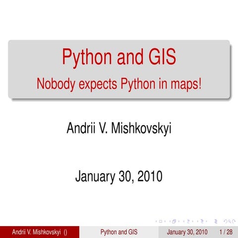 Python and GIS | PPT