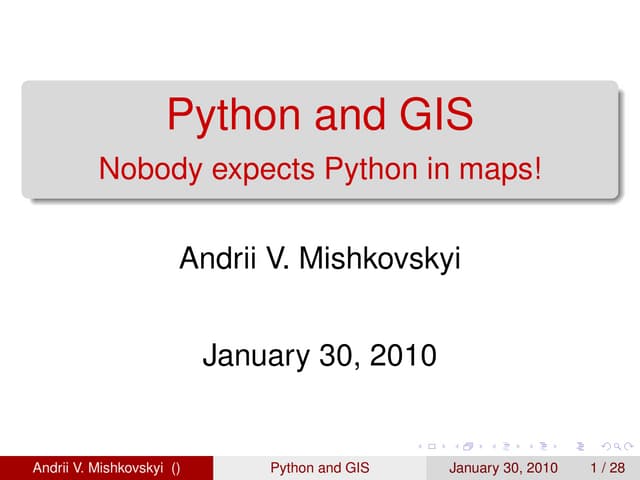 Python and GIS