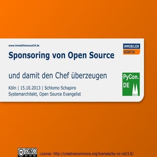 PyCon 2013 - Open Source Sponsoring...
