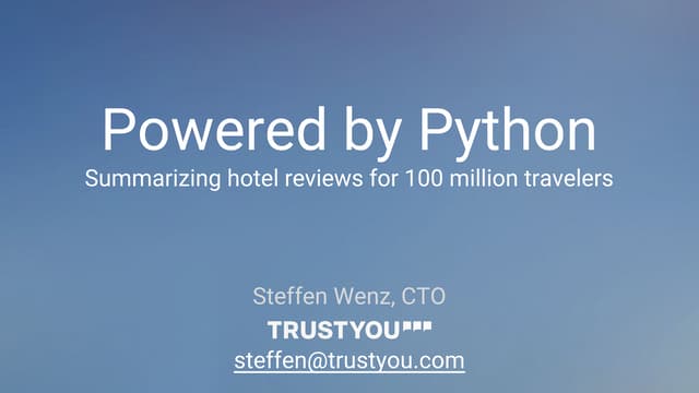 Powered by Python - PyCon Germany 2016