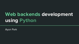 Web Development with Python