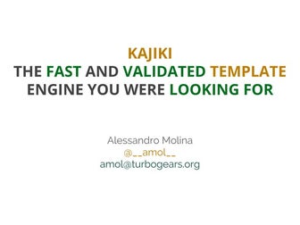 PyconIE 2016 - Kajiki, the fast and validated template engine your were looki...